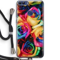 Neon bloemen: Huawei P Smart (2018) Transparant Hoesje met koord