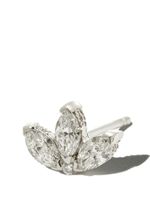 MARIA TASH boucle d'oreille Engraved Lotus en or blanc 18ct - Argent