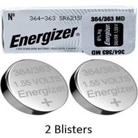 2 stuks (2 blisters a 1 stuk) Energizer 363/364 Zilver-oxide batterij knoopcel (S) 1,55 V - thumbnail