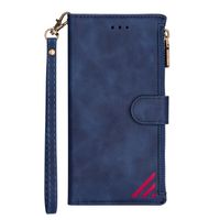 iPhone 13 hoesje - Bookcase - Patroon - Pasjeshouder - Portemonnee - Kunstleer - Blauw