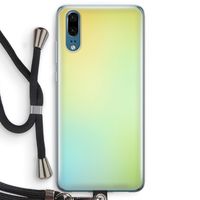 Minty mist pastel: Huawei P20 Transparant Hoesje met koord