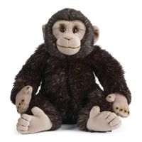 Pluche bruine chimpansee aap/apen knuffel 30 cm   - - thumbnail