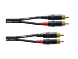 Cordial CFU 0.3 CC audio kabel 0,3 m 2 x RCA Zwart