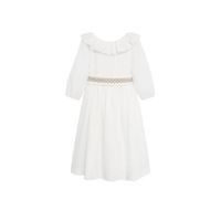 Mango Kids jurk van biologisch katoen naturel wit - thumbnail