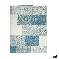 Vlekbestendig tafelkleed Kinvara AZULEJO-A AZULEJO-A Blauw Dun canvas Anti-vlek Tegel 140 x 180 cm (6 Stuks)