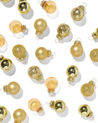 HEMA Minikerstballen goud - 36 stuks (goud)