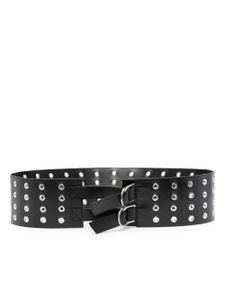 Blumarine ceinture en cuir à œillets - Noir