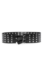 Blumarine ceinture en cuir à œillets - Noir