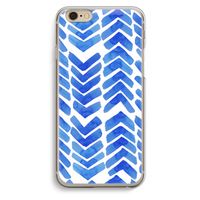 Blauwe pijlen: iPhone 6 / 6S Transparant Hoesje