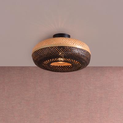 GOOD&MOJO Plafondlamp 'Palawan' Small, Bamboe, kleur Zwart/Naturel