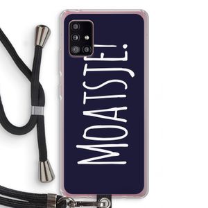 Moatsje!: Samsung Galaxy A51 5G Transparant Hoesje met koord