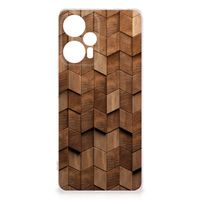 Bumper Hoesje voor Xiaomi Poco F5 Wooden Cubes - thumbnail