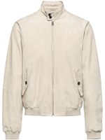 Prada veste bomber en daim - Tons neutres