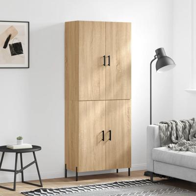 Hoge kast 69,5x34x180 cm bewerkt hout sonoma eikenkleurig