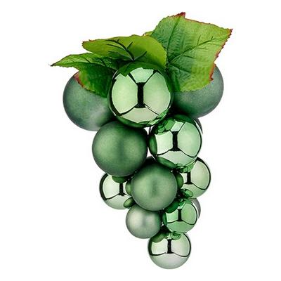 Kerstbal Krist+ 01848 Groen Plastic Druiven