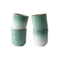 by fonQ Mixed Ceramics Mokken 4st. - 0,2 L - Zeegroen