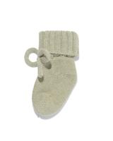 HEMA Babysokken gebreid wol middengroen (middengroen) HEMA Babysokken gebreid wol middengroen (middengroen)
