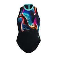 Speedo eco+ print hydrasuit blauw dames 40