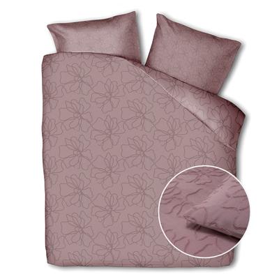 Dekbedovertrek Ava - Tweepersoons (200x200 cm) - Roze Microvezel - Dessin: Patroon - Fresh and Co - Dekbed-Discounter.nl