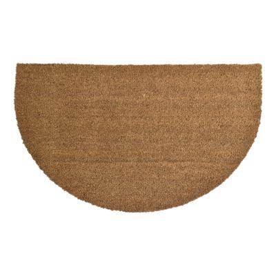 Deurmat - half-rond - kokos - naturel - 45 x 75 cm - voor binnen/buiten - schoonloopmat