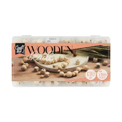 Creative Craft Group Houten kralenset met koord, 130 gram