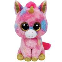 Ty Beanie Knuffel eenhoorn - Fantasia - roze - 15 cm - pluche - unicorn - knuffeldier