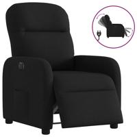 Fauteuil verstelbaar elektrisch stof zwart