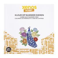 Kleurboek op nummer dieren - 20x20 cm