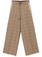 sacai pantalon à carreaux - Marron