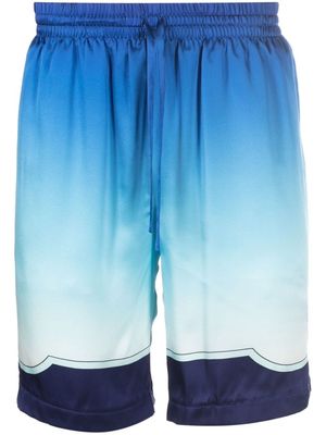 Casablanca chemise en soie à effet dégradé - Bleu