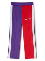 Palm Angels Kids pantalon de jogging à design colour block - Violet