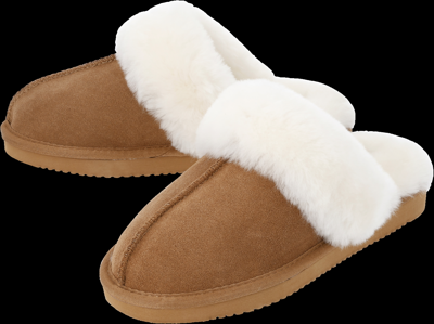 esmara Leren dames pantoffels (Bruin, 37)