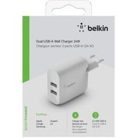 Belkin Dual USB-A Charger. 24W white WCB002vfWH