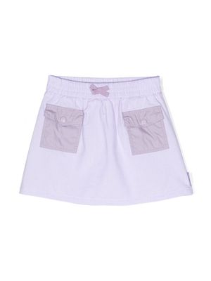Moncler Enfant jupe en coton à taille élastiquée - Violet