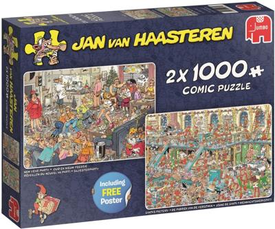 Jan van Haasteren ‚Äì Fijne Feestdagen Puzzel 2x 1000 Stukjes