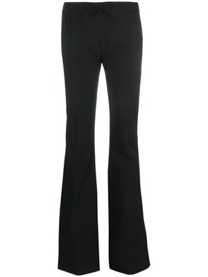 Blumarine pantalon évasé à détail de nœud - Noir