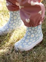 Regenlaarzen met motief voor baby's blauw, bedrukt