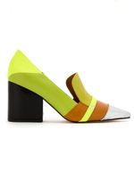Sarah Chofakian leather panelled pumps - Vert