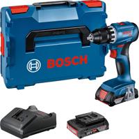 Bosch Blauw GSR 18V-45 Professional | Accuschroefboormachine | 2 x 2,0 Ah accu + oplader | In L-BOXX 136 + inlay 06019K3203 - thumbnail