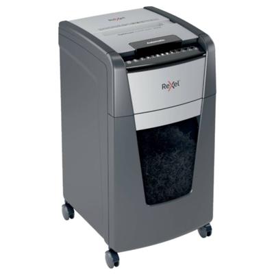 Rexel Optimum AutoFeed+ 300X Papierversnipperaar 300 vellen Micro cut 4 x 25 mm P-4 60 l Ook geschikt voor Paperclips, Nietjes, Creditcards