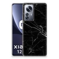 Xiaomi 12 Pro | TPU | Siliconen hoesje | Marmer Zwart - Origineel Cadeau Vader