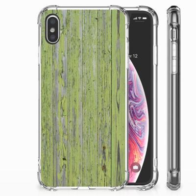 Apple iPhone Xs Max Stevig Telefoonhoesje Green Wood Apple iPhone Xs Max Stevig Telefoonhoesje Green Wood
