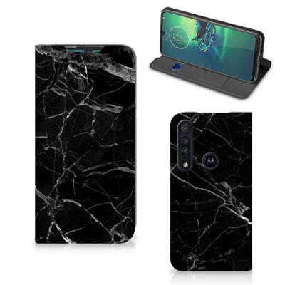 Motorola G8 Plus | Standcase | Marmer Zwart - Origineel Cadeau Vader