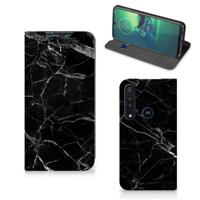 Motorola G8 Plus | Standcase | Marmer Zwart - Origineel Cadeau Vader