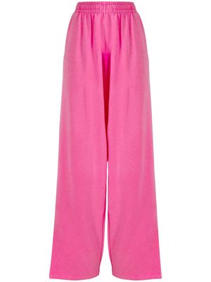 Balenciaga pantalon de jogging à taille élastiquée - Rose