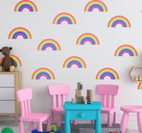 Muurstickers babykamer regenboogjes - thumbnail