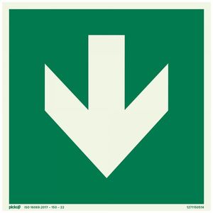 Bord Richtingspijl (groen)FTLM - 150x150 mm zelfklevend.