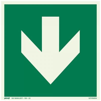 Bord Richtingspijl (groen)FTLM - 150x150 mm zelfklevend.