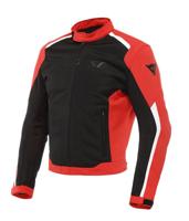 DAINESE Hydraflux 2 Air D-Dry Jacket, Doorwaai motorjas heren, Zwart-Lava Rood