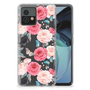 Motorola Moto G72 TPU Case Butterfly Roses